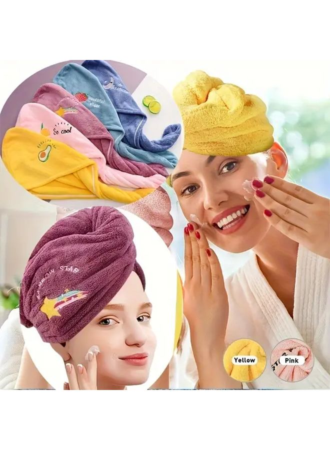 Quick Dry Microfiber Hair Turban Shower Cap Random Color 1pc Absorbent Towel For Curls - Image 4